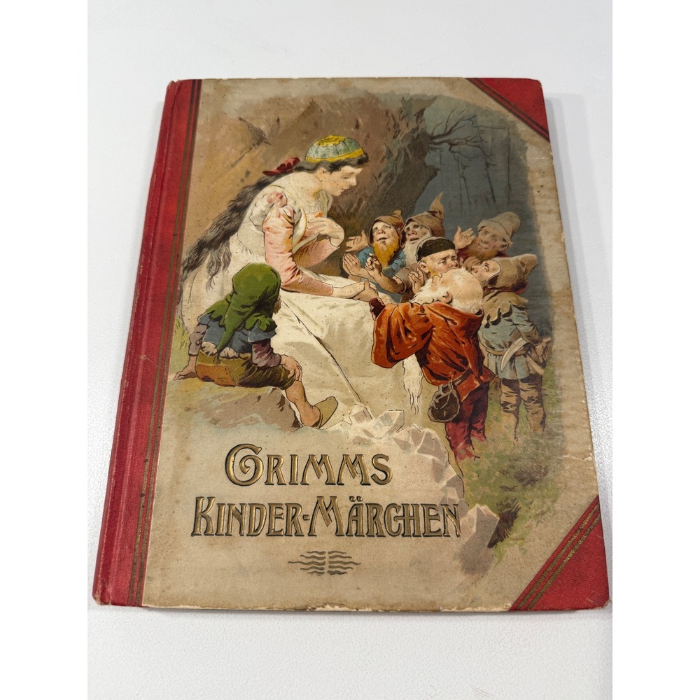 Antique Grimms Kinder-Marchen German Fairy Tales Book 1916 Inscription Stuttgart